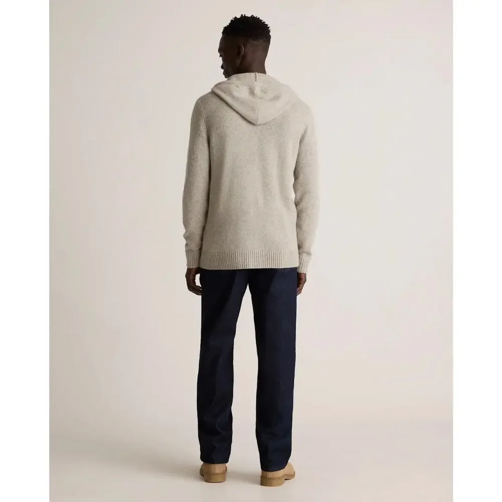 Quince Mens 100 Yak Wool Pullover Hoodie XL Warm Heather Grey Quiet Luxury